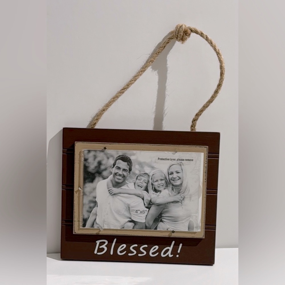NWT Wooden Blessed Hanging Or Sitting Frame